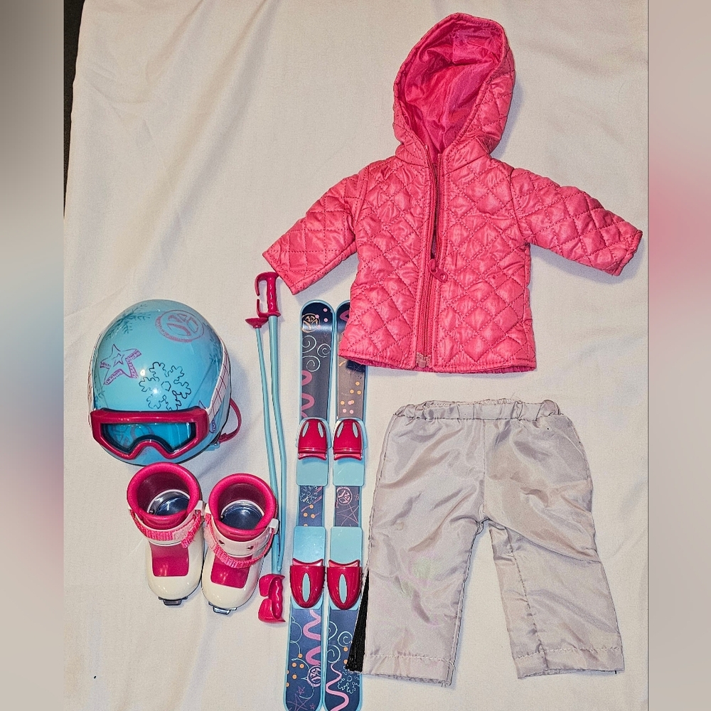 American Girl Doll Ski & Helmet Set